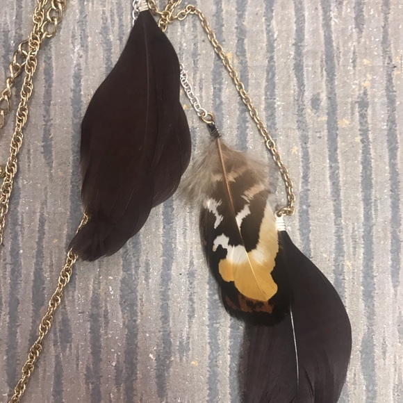 ☀️Creation  feather necklace and earring set - Picture 2 of 4